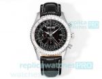 BLS Factory Copy Breitling Navitimer Montbrillant Datora Chronograph Watch with Black Dial